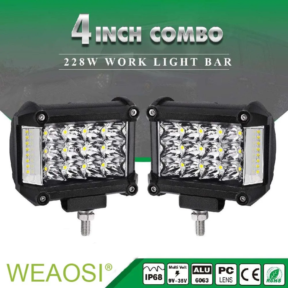 

2 pieces 4inch 228w offroad LED work light car Driving light for truck 4WD 4x4 UAZ motorcycle ramp 12V 24V auto fog lamp