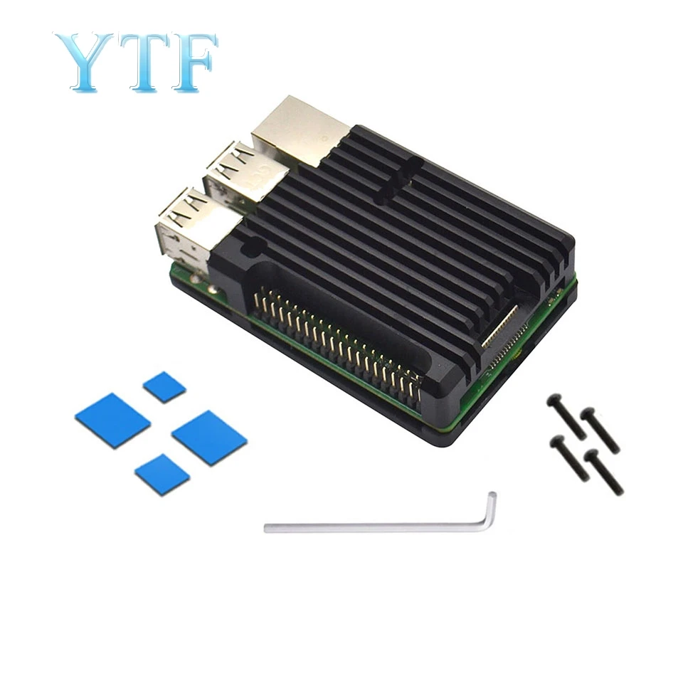 Raspberry Pi 4B 3B+ модель+(плюс) двойной вентилятор системы охлаждения модуль с радиатором для Pi3 B+/NESPi Корпус Ультратонкий вентилятор