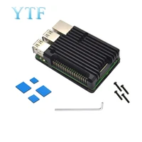 אולטרה דק פטל Pi 4B 3B + דגם + (פלוס) מודול מערכת קירור אוורור כפולים עם גוף הקירור עבור PI3 B + / NESPi דיור אולטרה-דק אוהד (5)