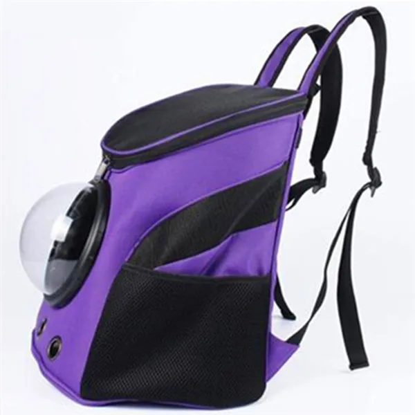 Космическая капсула дорожная сумка для маленьких собак кошка переноска собака переноска дышащий наплечный рюкзак наружная Портативная сумка; товары для домашних животных - Цвет: Фиолетовый