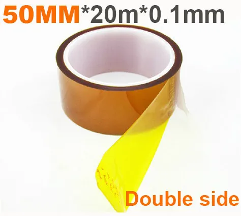 

Free shipping 50mm*20M*0.1mm High Adhesive Double Sided Tape High Temperature For PCB SMT Soldering Shielding