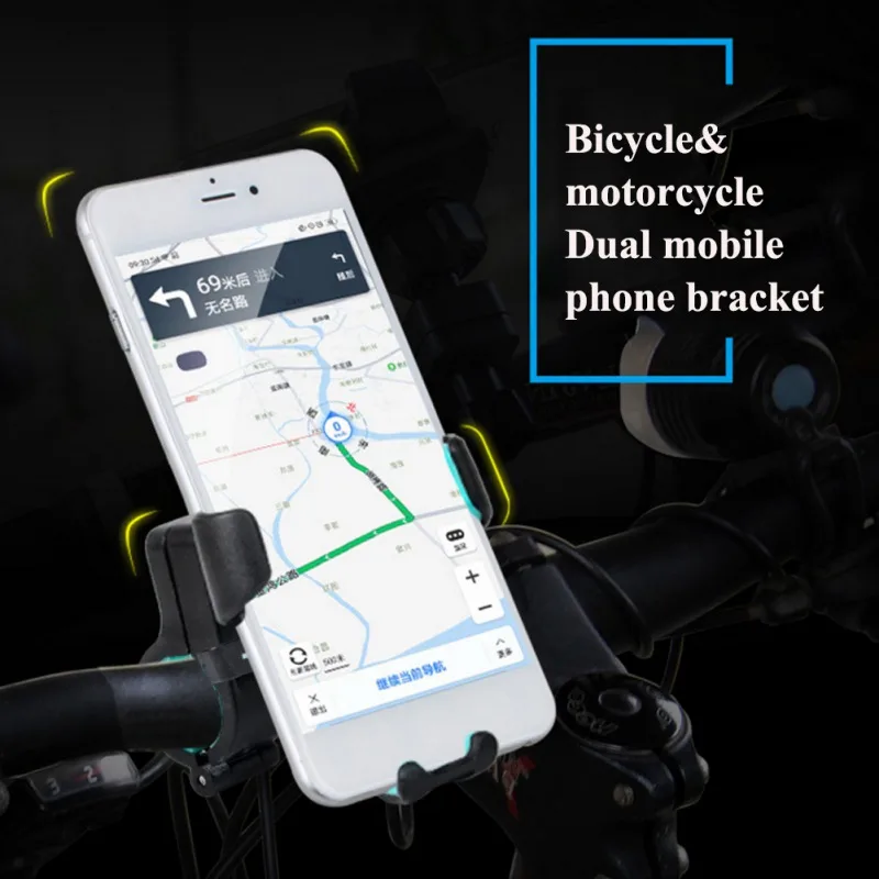 2 в 1 держатель для телефона для велосипеда универсальный держатель для мобильного телефона для мотоцикла держатель для руля велосипеда кронштейн для iPhone samsung Xiaomi