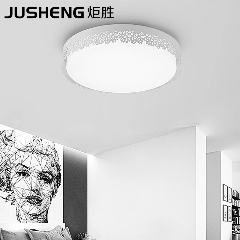 JUSHENG modern LED ceiling lamp ideal modern white indoor round suitable for home light living room bedroom dining room