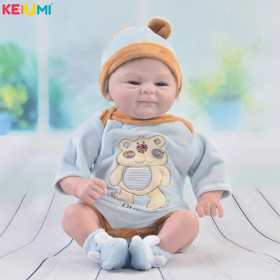 

Lovely 17'' inch 43 cm Lifelike Reborn Baby Doll Soft Silicone Reborn Little Babies Toy For Christmas Gifts