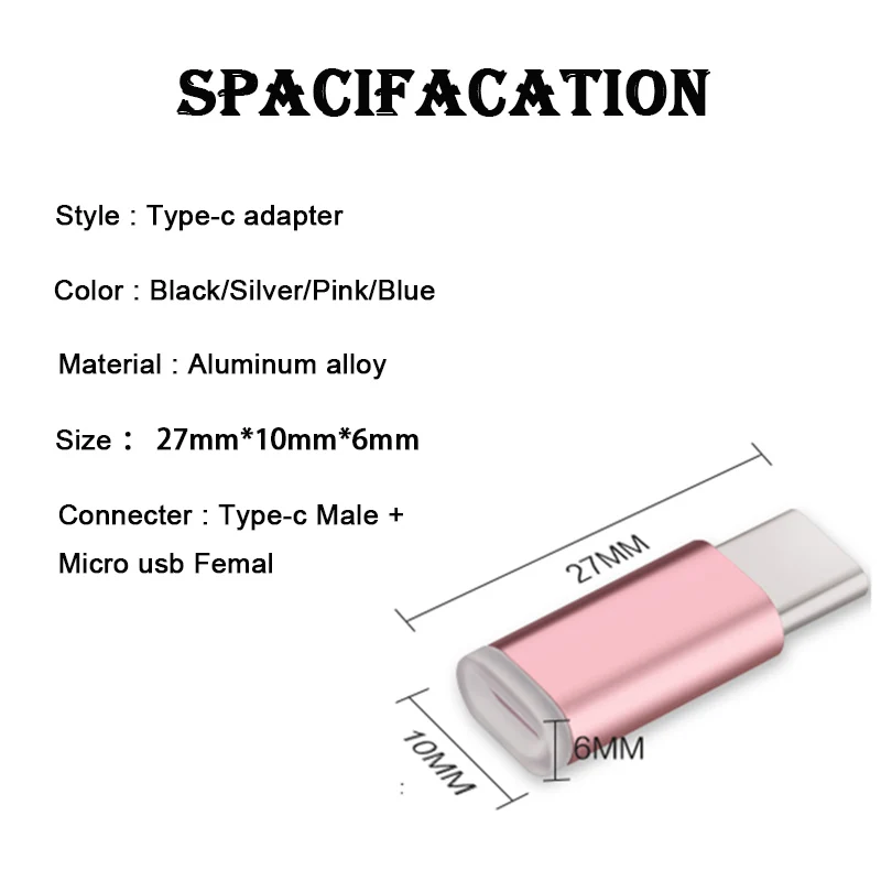 Sovawin Алюминиевый USB 3,1 type-C адаптер папа к Micro USB OTG Синхронизация данных зарядное устройство type C разъем для Macbook для Xiaomi