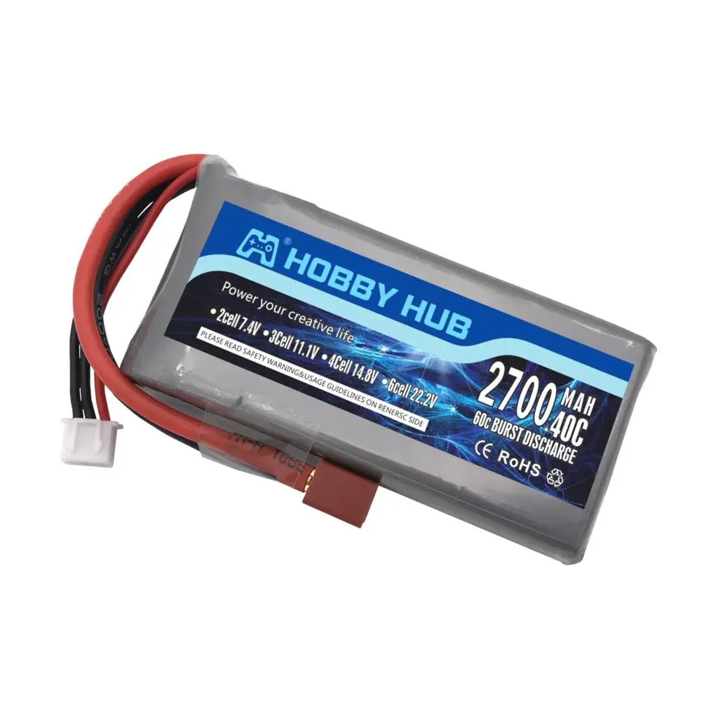 2 шт. хобби концентратор RC Lipo батарея 2s 7,4 V 2700mAh 40C Max 60C для Wltoys 12428 12423 RC автомобиль feiyue 03 Q39 обновленные части батареи