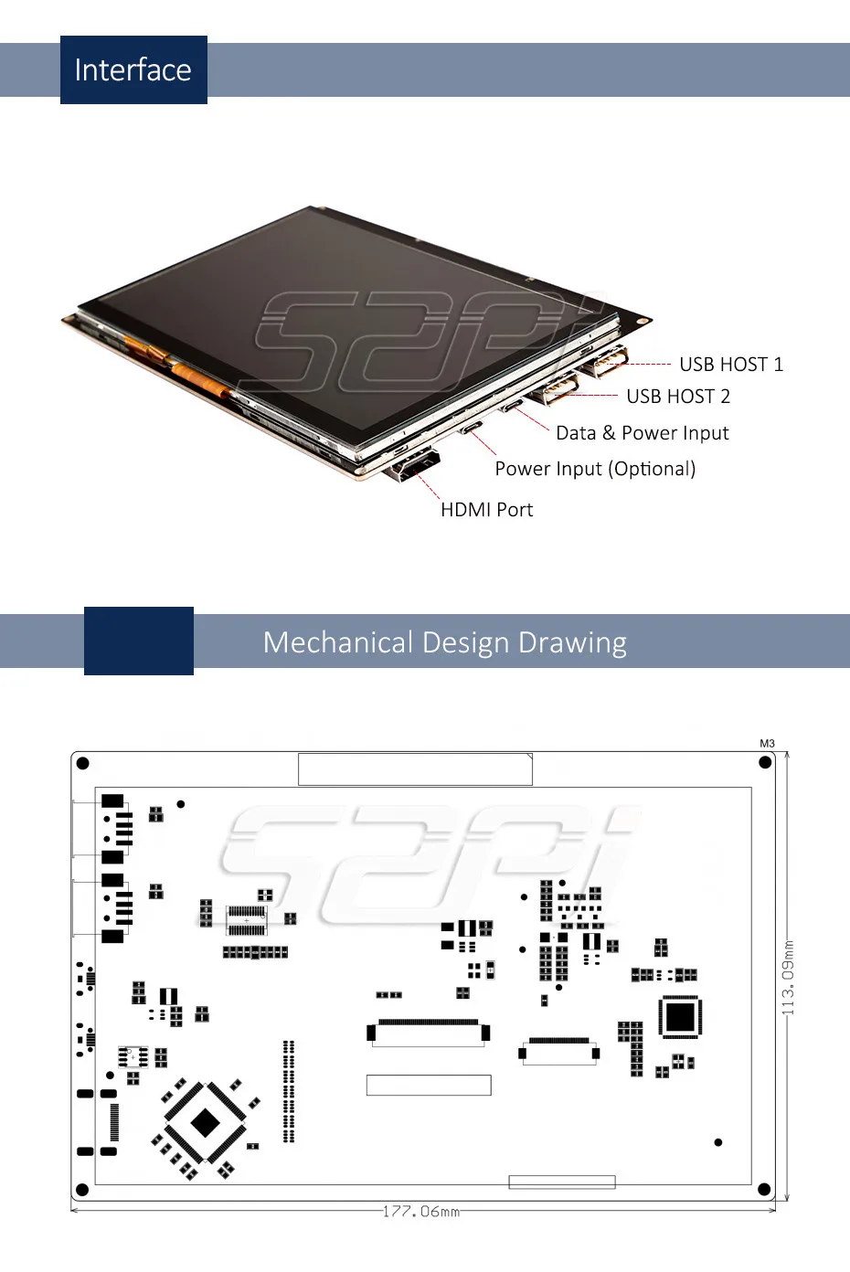 52Pi Бесплатная драйвер 7 дюймов 1024*600 TFT емкостный сенсорный дисплей экран для Raspberry Pi/оконные рамы/Beaglebone черный Plug and Play