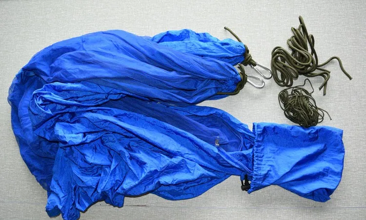 750 г парашютный тканевый гамак для кемпинга, подвесная кровать с москитной сеткой 260 мм* 140 мм, армейский зеленый или Camourflage