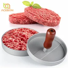 ACEBON 1 комплект круглой формы гамбургер Пресс из алюминиевого сплава 12 см мясо для гамбургеров гриль для говядины пресс для бургеров Пэтти мейкер плесень