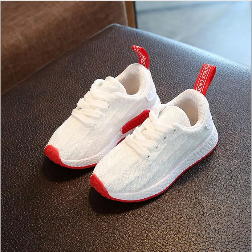 

3 4 5 6 Old Years Kids Summer Spring New 2018 Air Mesh Breathable Baby Sneakers Children Birthday White Schools Running Shoes 27