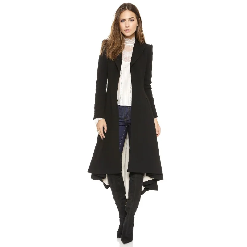 Long black suit jacket for women fitted jacket