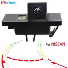 Haisunny динамичный трек 4-секционный измельчитель для специй с CCD широкий угол обзора заднего вида Камера для NISSAN JUke QASHQAI/Geniss/Pathfinder Стоянкы Автомобилей Автомобиля Камера