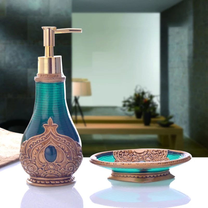 2Pcs Pump Liquid Soap Dispenser Resin Hand Soap Dishes Set Moroccan Style Hotel Bathroom Kitchen Sink Shampoo Shower Gel Bottle 2Pcs Pump Liquid Soap Dispenser Resin Hand Soap Dishes Set Moroccan Style Hotel Bathroom Kitchen Sink Shampoo Shower Gel Bottle