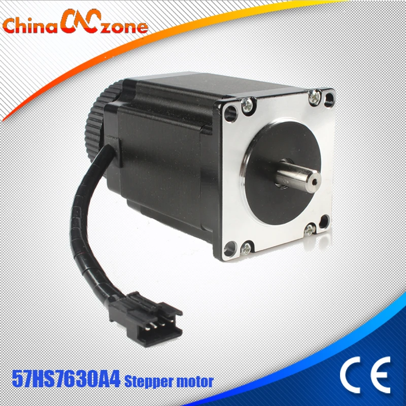 

CNC Nema 23 Stepper Motor 57HS76 3A CE ROHS ISO 3D Printer Robot Foam Plastic Metal for CNC Router Machine Motor