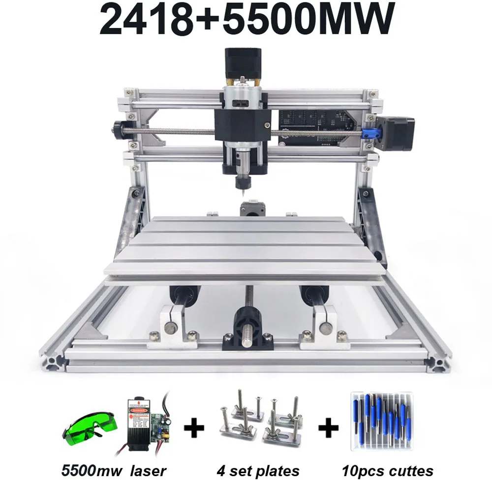 CNC 2418 ремесленный станок с ЧПУ GRBL Управление рабочая зона 24x18x4 5 см 3 оси Pcb ПВХ