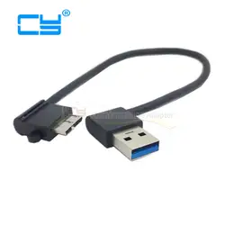 Слева и справа под углом 90 градусов USB3.0 USB 3.0 мужчина к Micro B Мужской 90 градусов кабель для Galaxy note3 N9000 N900 и S5 i9600 черный