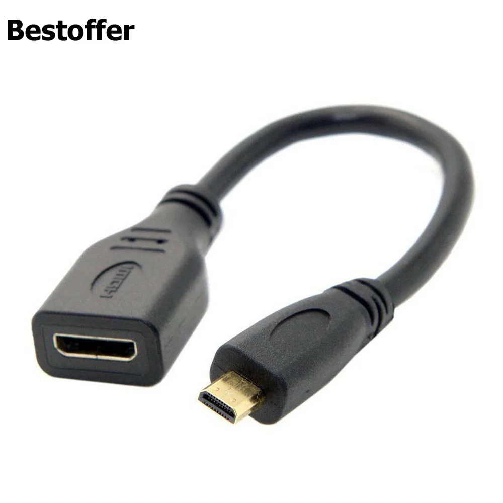 Кабель адаптер Micro HDMI тип D Папа A мама преобразователь папа Разъем 1080P для