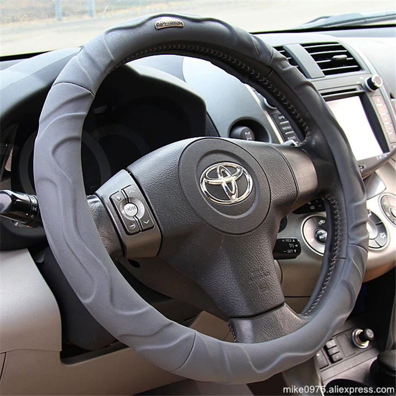 sheep leather steering wheel cover 10