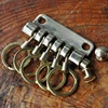 DIY leather craft super quality solid brass stainless steel disassemble key ring 5 round ring buckle ► Photo 1/4