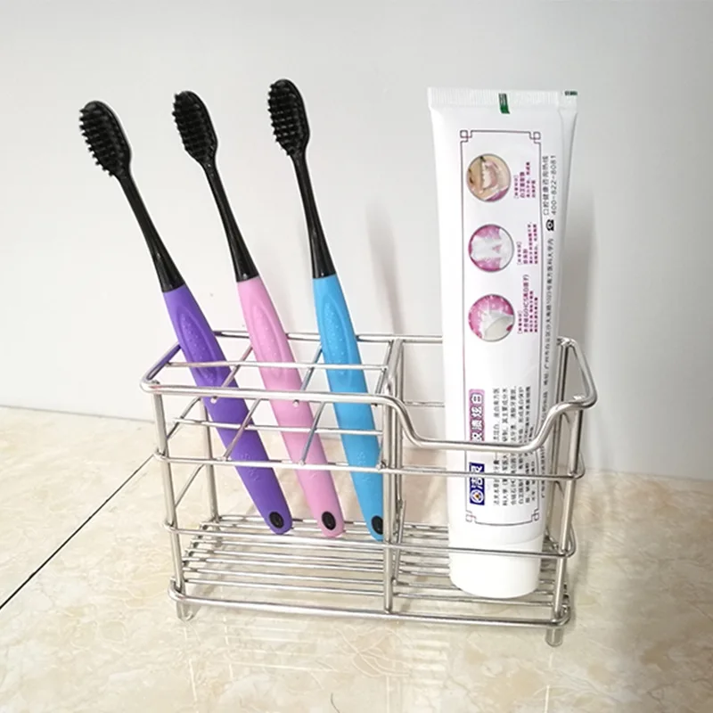 Multi function Stainless Steel Toothbrush and Toothpaster Holder