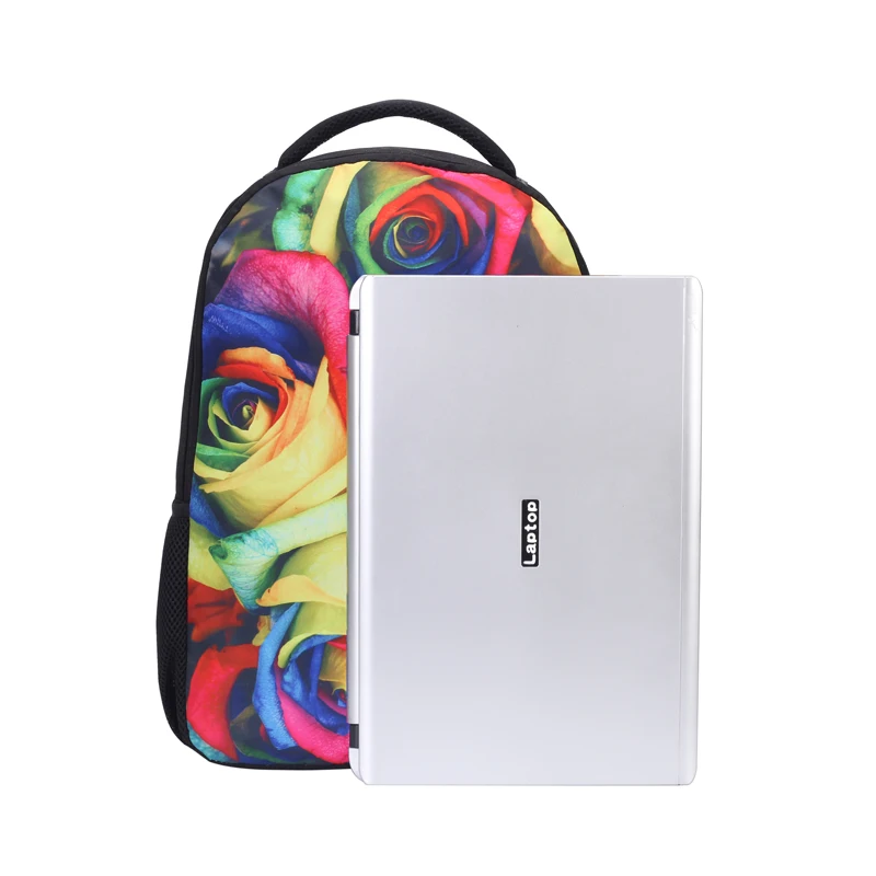 Хайнс Орел Брендовая Дизайнерская обувь 3D цветок печати рюкзак для девочки