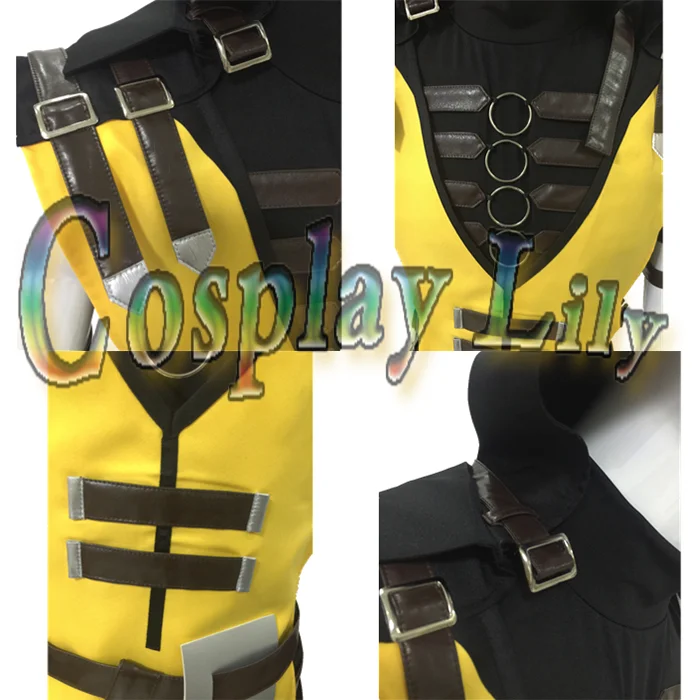 Mortal Kombat Scorpion Hanzo Hasashi Cosplay Costume outfit Game Adult Costume