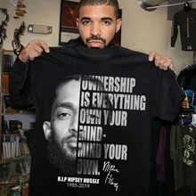 Nipsey Hussle с сильным врагов благословение футболка мужские черные S 2XL(8) хлопок забавная Мужская футболка с рисунком wo Для мужчин рубашки