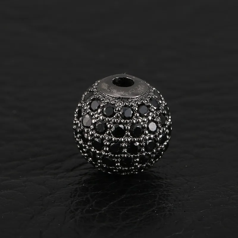 

Micro Pave Crystal Beads Brass Cubic Zirconia Round Spacer Beads Copper Brass Spacer Beads for Bracelet Jewelry Making