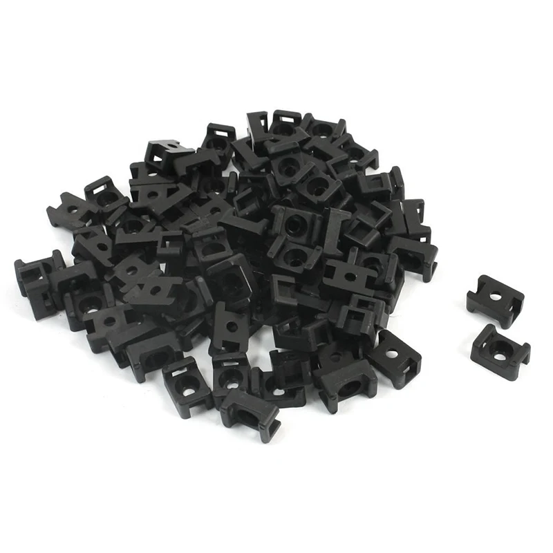 

4.5mm Width Tie Cable 5.2mm Mounting Screw Saddle Base Holder 90 Pcs