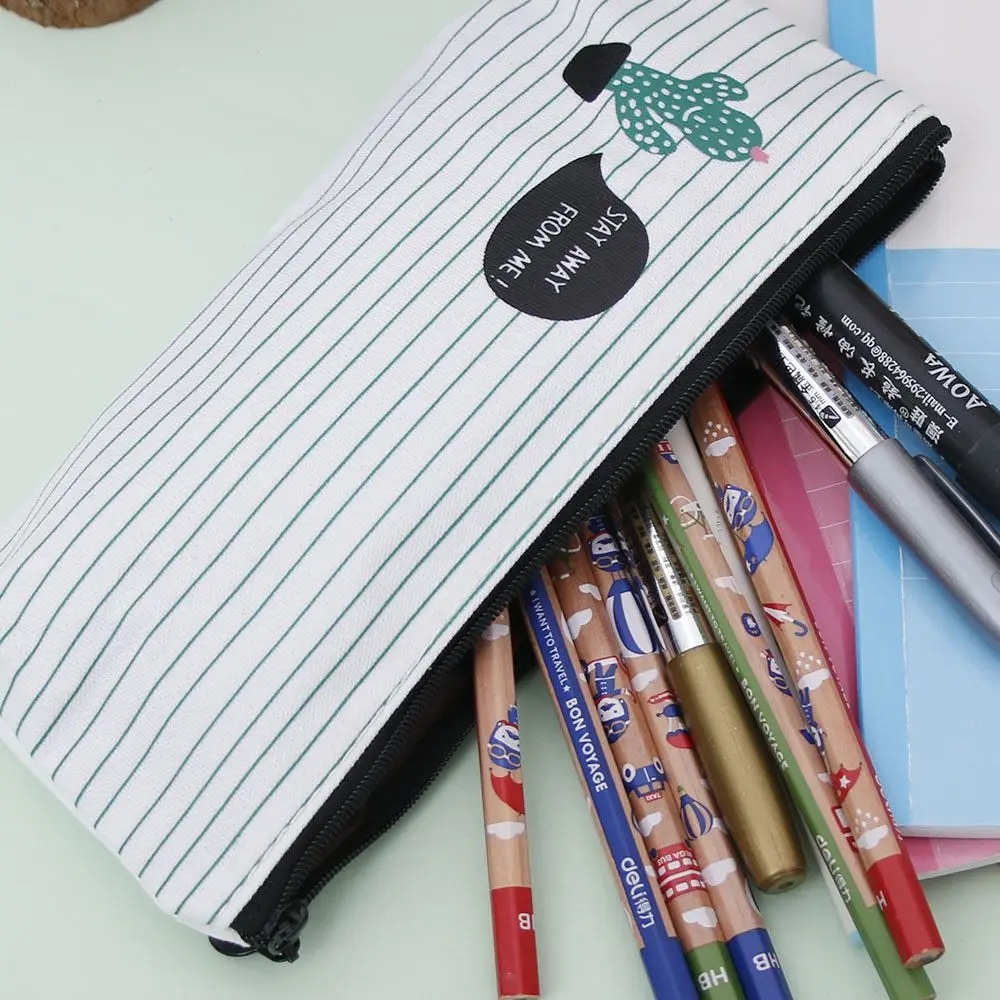 Кактус Пенал Холст Школьные принадлежности Bts бланка Estuches Pencilcase