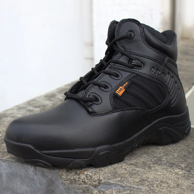  Winter Men Military Tactical Boots Waterproof Genuine Leather Lace Up Black Desert Combat Army Ankl