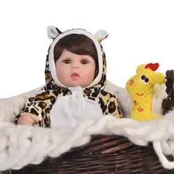 KEIUMI силиконовые Rebron Кукла Новорожденный ребенок Baby alive 17 дюймов реалистичные девушка bebes reborn bonecas 43 см Друзья детей игрушки куклы