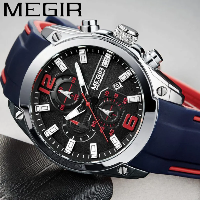 MEgir Relogio Masculino модные мужские часы Топ бренд Роскошные Кварцевые повседневные
