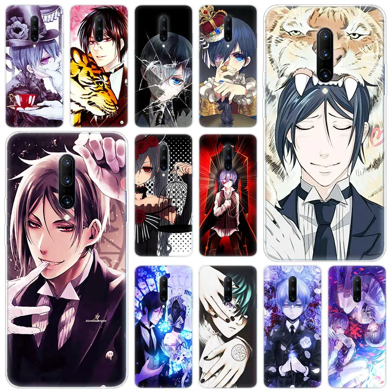 Hot Anime Black Butler and a cat Soft Silicone Fashion Transparent Case For font b OnePlus