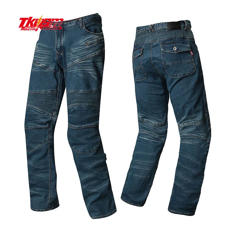 

Newest 2017 Komine Motorpool 718 Slacks Jeans Motorcycle Ride Jeans Leisure Loose Version with Protect Equipment