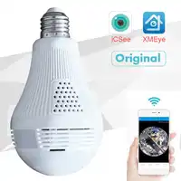 1.3MP 2.0MP 360 degree bulb Panoramic VR camera support Max 128GB TF card 960P Wireless IP Bulb Wi-fi Camera use FishEye lens