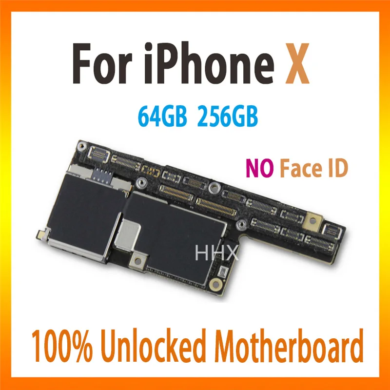 

64GB 256GB motherboard for iphone X 100% unlocked logic board for iPhone X without Face ID With Full Chips IOS mainboard