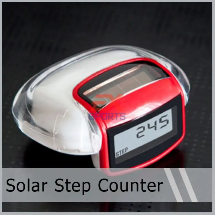Solar Power Supply LCD Run Step Pedometer Distance Counter (9)