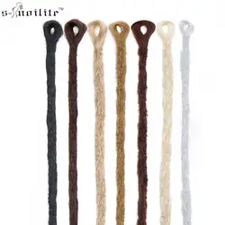 SNOILITE 1 упаковка 20 inch ручной работы дреды волос вязаный крючком волос 5 Пряди синтетические вязаный крючком оплетка для черные женские