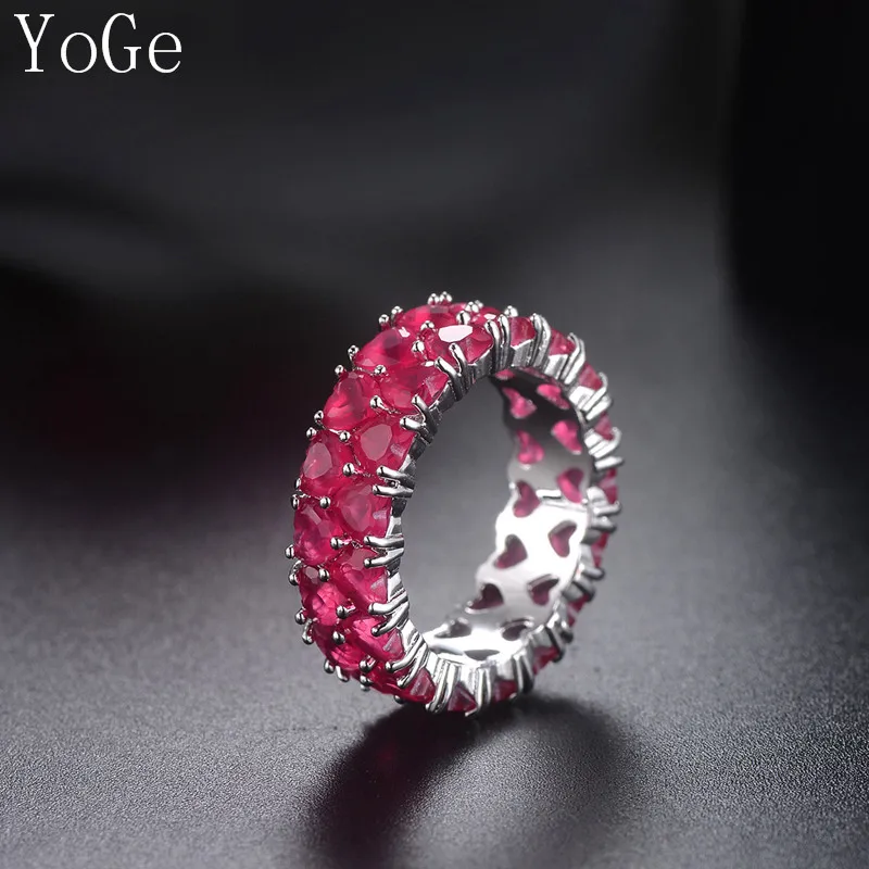 Ювелирные изделия YoGe R0217R модное женское кольцо в форме розового сердца с