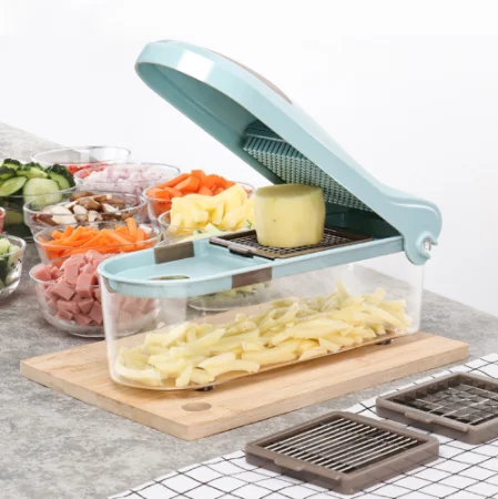 

Manual Vegetable Fruit Presser Chopper Slicer Mandoline Cutter 3 Dicing Blades Potato Garlic Peeler Grater Dicer Kitchen Tools