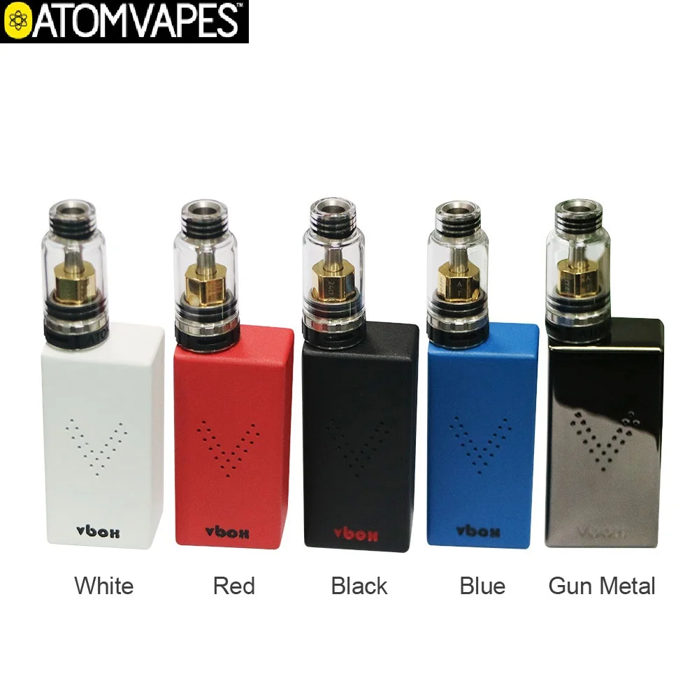 

Original AtomVapes V-BOX 75W TC Kit w/ 2ml Metropolis Mini Tank Max 75W Output Vape Atom V-BOX Box Mod No Battery Vs IKuun I200