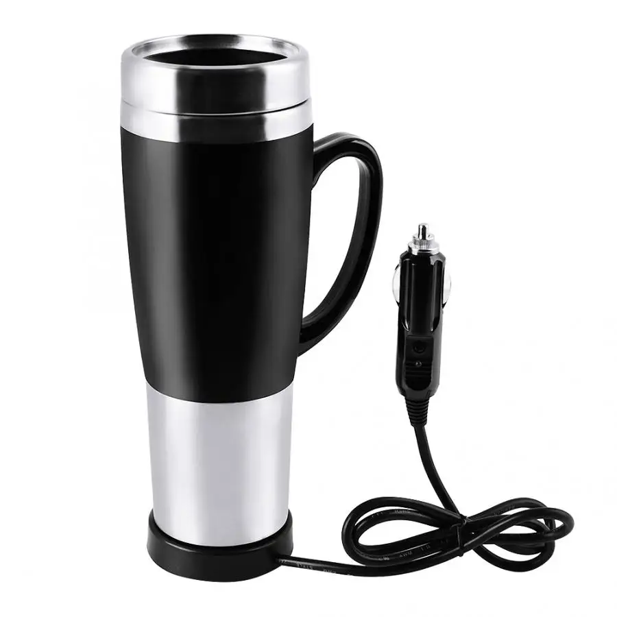 

DC12V Car Cigarette Lighter Heating Cup Kettle Insulated Stainless Steel Water Heater Mug Boiling Travel Mug Coffee Cup