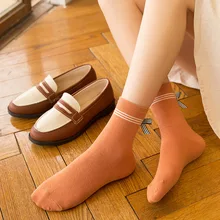 Женские носки Осень Модный корейский стиль бант удобные хлопковые счастливые студенческие свободные носки с милым бантом женские