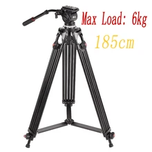 JY0508B Professional Camera Tripod Stand With Fluid Head Carry Bag For Canon Nikon Snoy Dslr Photography