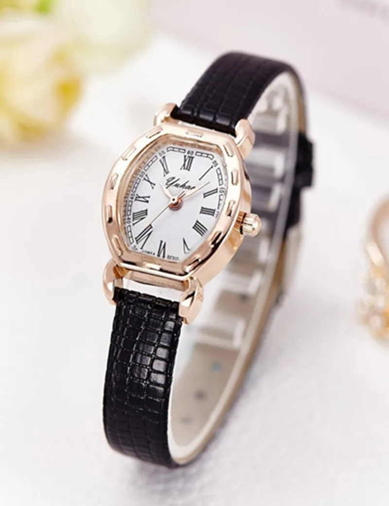 

High Quality Gold Bracelet Watches Women Luxury Brand Leather Strap Quartz Watch For Women Dress Wristwatches Female Clock AC183