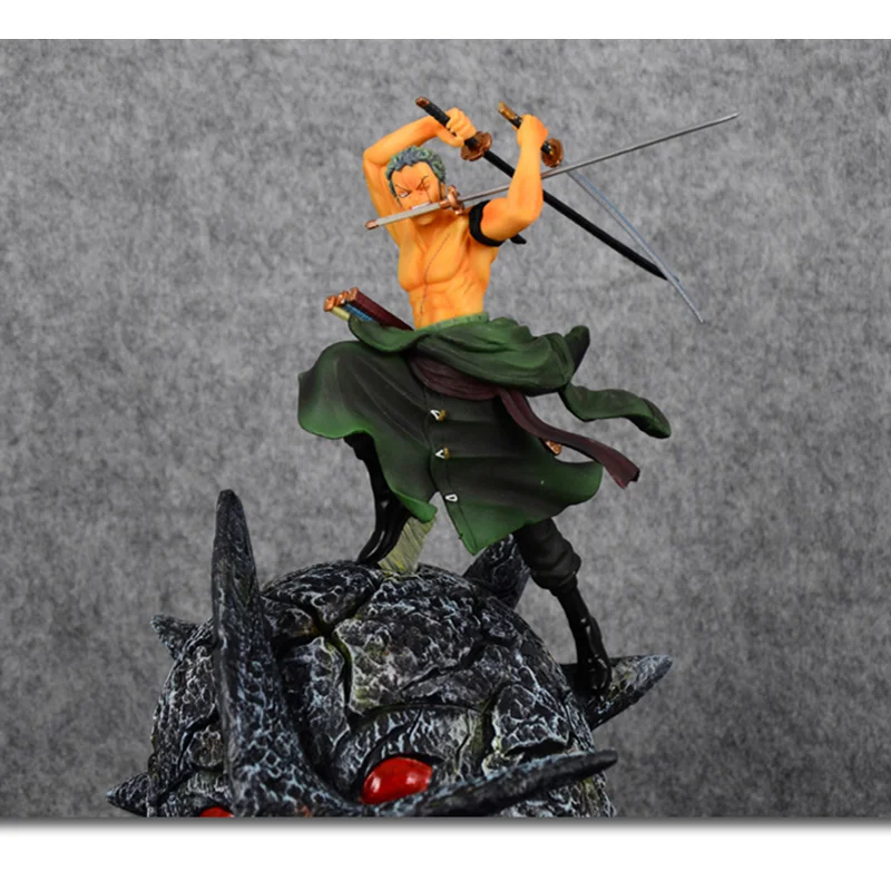 Цельная статуя Roronoa Zoro VS Pica полноразмерный портрет GK резиновая фигурка героя Коллекционная модель игрушки 30 см Q770