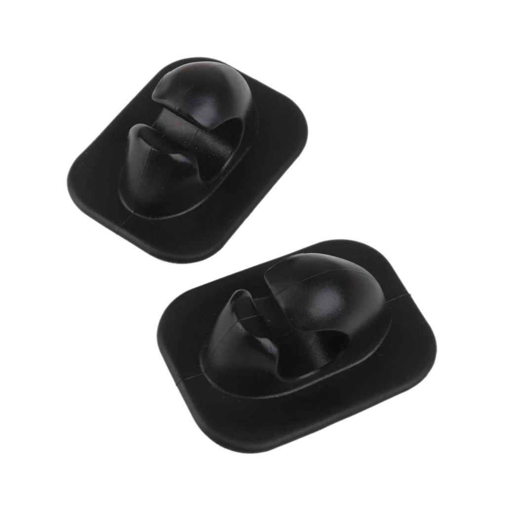 Durable 2Pcs Black PVC Paddle Hooks Holder for Safety Water Sports Fishing Inflatable Boat Kayaks Canoe Dinghy Yatch Accessories