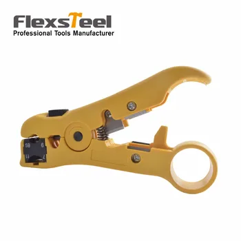 

Flexsteel Wire Terminal Crimper GR59/6/11/7 UTP/STP Coaxial Cable Stripper Stripping Crimping Pliers Tool for Network