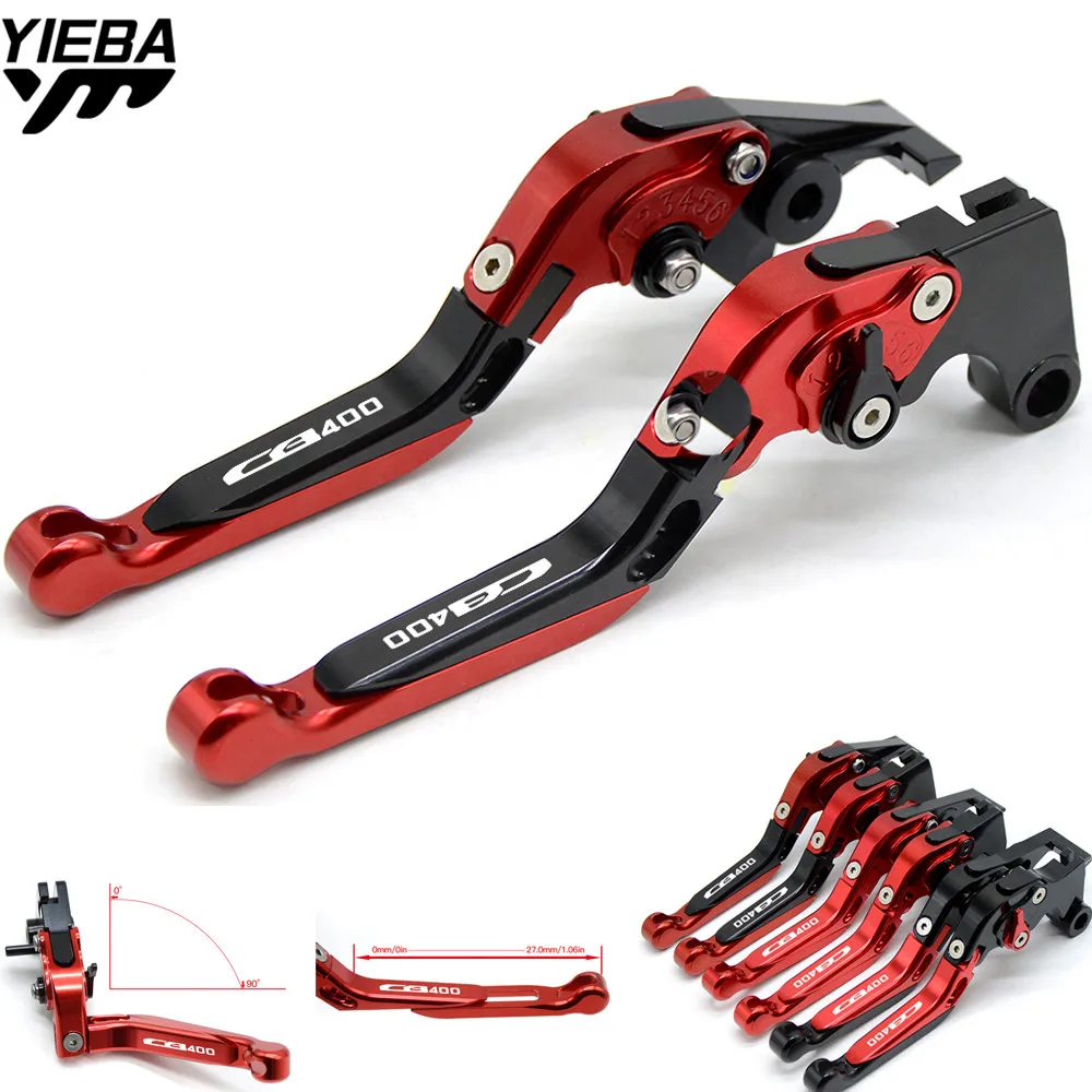 Motorcycle Accessories Adjustable Brake Clutch Levers CB400 logo for honda cb400 CB 400 CB400SF  CB 400 SF CB 400SF 1992-1998